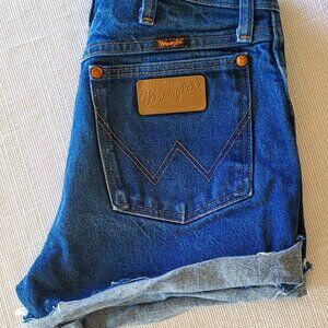 Wrangler Women's Cut off Shorts High Waist Blue Denim